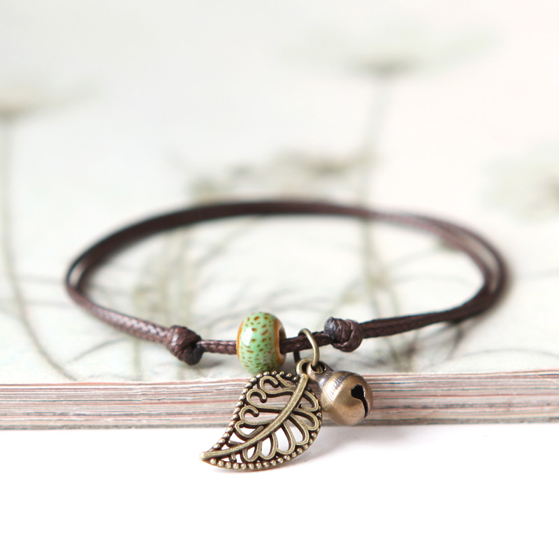 QingGe jingdezhen ceramic beads night lovers girlfriends Bohemia first leaves the restaurent source restoring ancient ways
