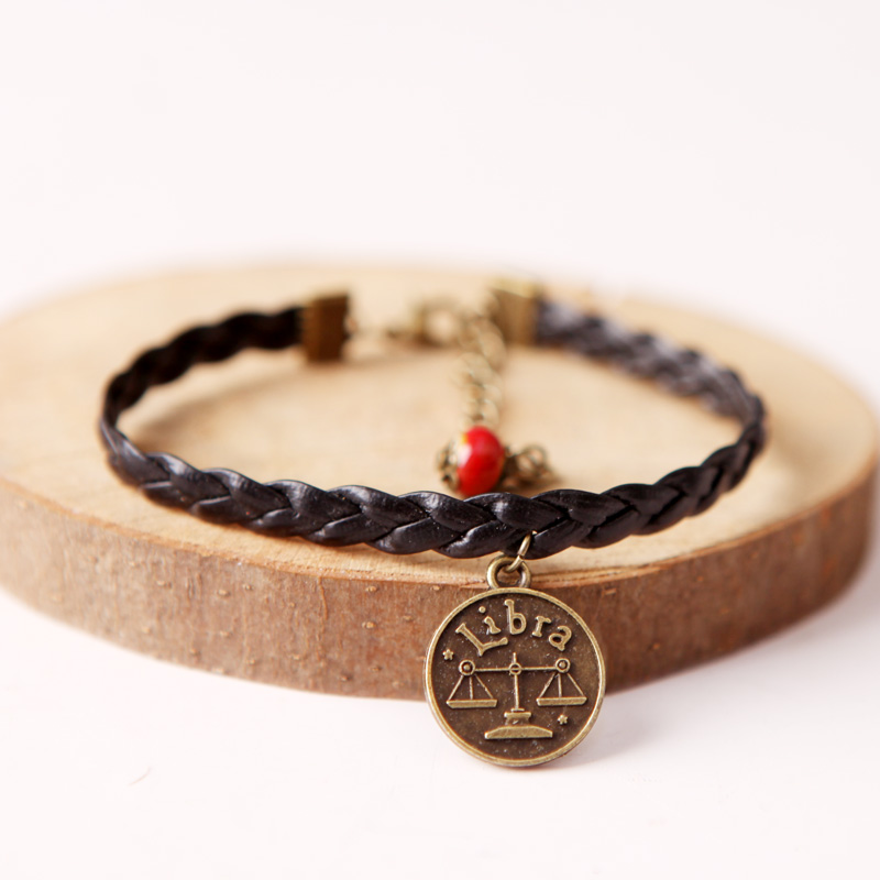QingGe national wind restoring ancient ways hand rope 12 zodiac signs of jingdezhen ceramic bracelet female students lay in small adorn article on supply of goods