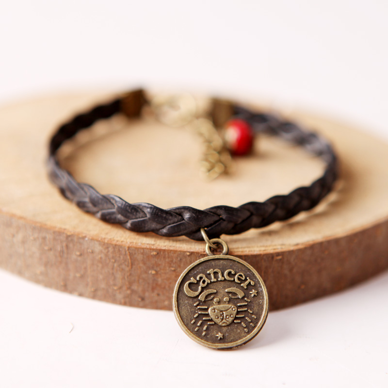 QingGe national wind restoring ancient ways hand rope 12 zodiac signs of jingdezhen ceramic bracelet female students lay in small adorn article on supply of goods