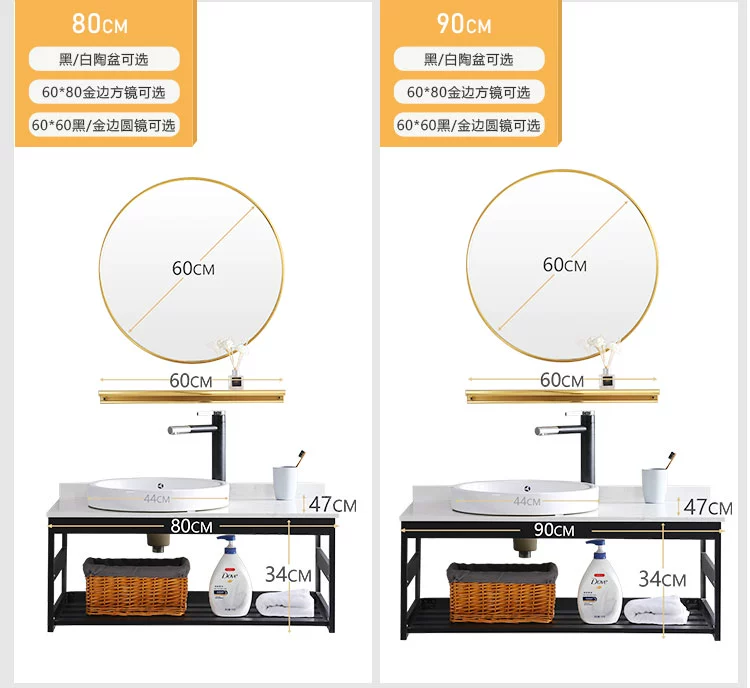 Phòng tắm hộ gia đình chậu rửa treo tường chung cư nhỏ chậu rửa đá hoa cương tủ kết hợp chậu rửa ban công chậu rửa mặt inox