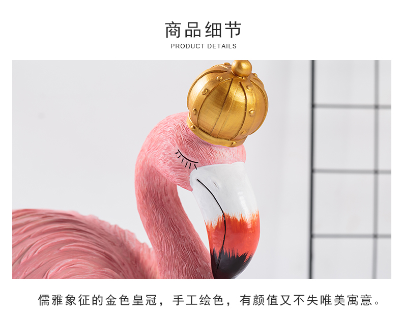 Ins nhà flamingo trang trí đồ trang trí đám cưới món quà cưới Bắc Âu phòng khách hiện đại TV tủ rượu trang trí đồ dcor