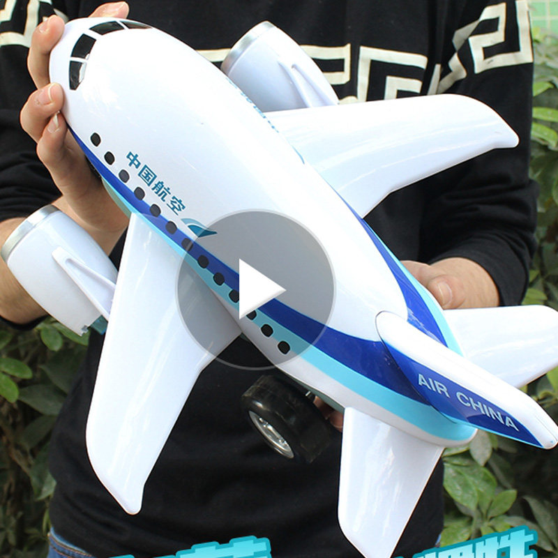 Airplane toy children's large air bus boy simulation a380 passenger aircraft model baby music helicopter