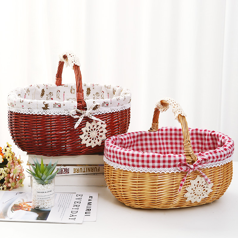 rattan storage basket shopping basket bamboo basket gift basket wicker fruit basket hand basket buy vegetable basket cleaning basket picnic basket