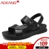 Aokang 2019 hè mới dép nam sandal đế mềm đế mềm - Sandal