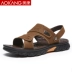 Giày nam Aokang 2019 dép da thoáng khí mùa hè cho nam thoải mái chống da thông thường - Sandal shop giày Sandal