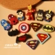 10 đầu gỗ dễ thương Huy hiệu trâm cài người nhện Batman Superman Captain America trâm cài - Trâm cài