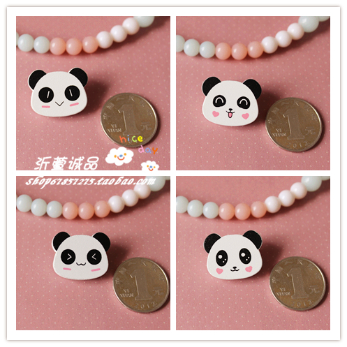 10 kho báu quốc gia Trung Quốc phim hoạt hình stereo trâm huy hiệu cô gái dễ thương gấu trúc gỗ huy hiệu đại học - Trâm cài trâm hoa cài áo