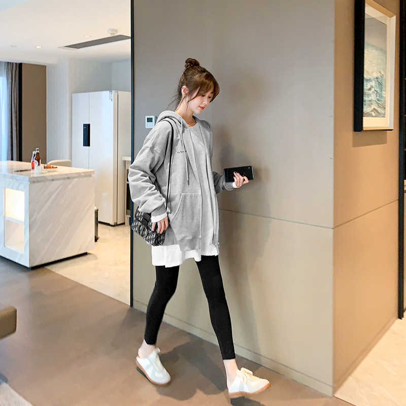 2021 Autumn Dress New Gestational Women's Clothing Suit Fashion Models With Cap Sports Shirts Spring Autumn pregnant women Nets for the fall