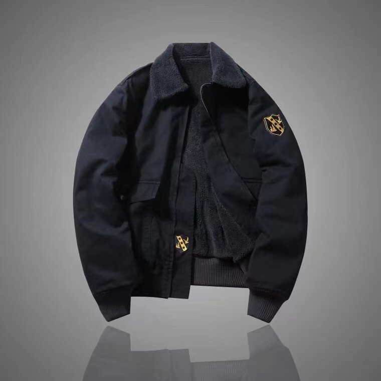 Cocker male pilot jacket lamb cotton coat thickened American clothing to keep warm winter cotton cotton simple