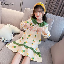 Girls' Spring and Autumn Sleeping Skirt Pure Cotton Children Girls Princess Fengyounder Home Skirt Student Parent Mother and Child