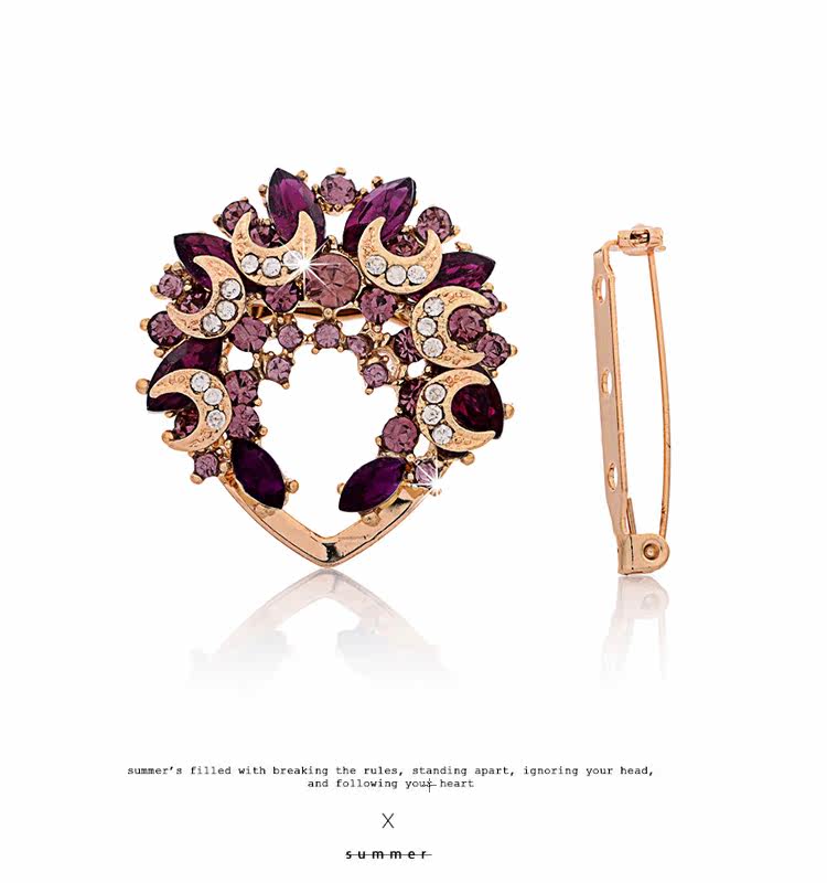 Broche femme en Zircon diamant - Ref 1187342 Image 7