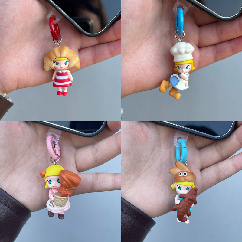 Bubble Ma Special Edition Doll Jasmine Molly Cute Phone Charm Phone Chain Keychain Bag Charm with Phone Pad Included