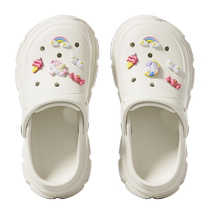 Cute Unicorn Croc Shoes for Women Summer 2024 New Increased Breathable Soft Sole Thickened Beach Sandals and Slippers for Women