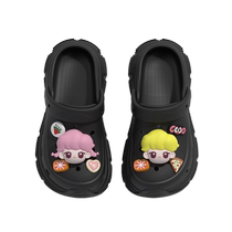 Big-faced Crocs Summer Womens Outerwear Non-slip Shoes Thick-Soled Sandals Breathable Non-Stinky Feet Beach Shoes Couple