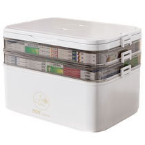 Xingyou medicine box home decoration household medicine box large capacity multi-layer transparent medicine storage box medical first aid medicine box