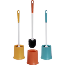 Qianyu toilet brush with base household soft-bristle cleaning brush no dead ends long handle bathroom toilet brush 1 set