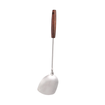 304 stainless steel kitchenware spatula thickened cooking spatula kitchen household wooden handle cooking spatula for chefs