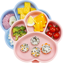 busybear childrens silicone divided plate baby infant suction cup anti-fall food supplementary tableware 1