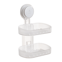 Taili soap box antibacterial soap storage rack no punching double layer drain soap box toilet bathroom soap rack