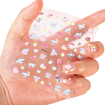 Nail stickers for children and girls luminous manicure decals odorless baby jelly glue soft glue nail stickers toe nail stickers