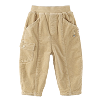 David Bella childrens pants boys winter new corduroy trousers baby plus velvet casual pants