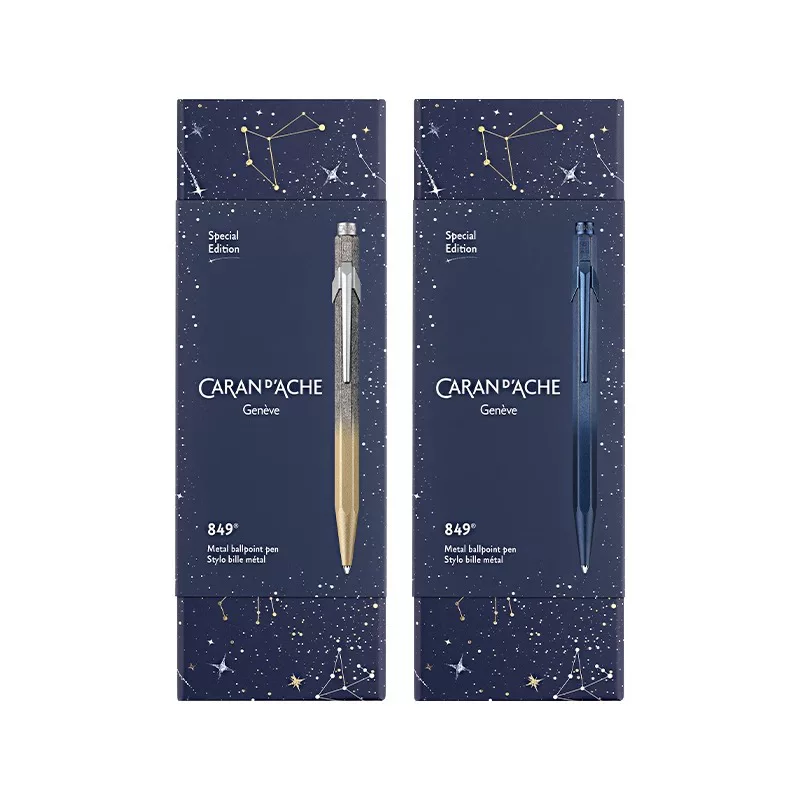 CARAN D’ACHE рождественская лимитированная серия Cosmic Blue Swiss Kada 849 гелиевая ручка, фирменная ручка
