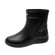 Lidanie Rain Shoes Mens Short Drum Outside Wearing Midcylinder Waterproof Anti-Slip Low Cylinder Rubber Thick Underwear Rain Boots Woman 7801