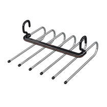 Youqin folding trouser rack multi-functional multi-layer trouser hanger storage artifact seamless trouser clip wardrobe trouser hanger
