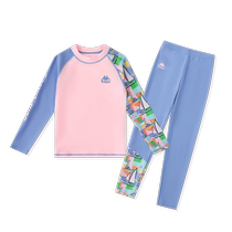 kappa childrens comfortable swimsuit for boys and girls long-sleeved split small medium and large childrens swimsuit pants professional swimwear