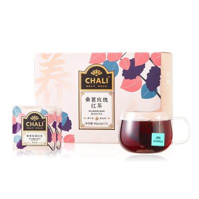 【肖战推荐】CHALI桑葚玫瑰红茶养生花茶包茶里公司出品12包