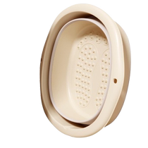 Household cream style foot bath bucket household large capacity dormitory foot washing massage health care foldable foot bath basin