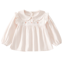 班喜迪女童衬衫秋装2024新款洋气宝宝公主长袖上衣春秋季儿童衬衣