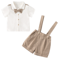 Banxidi boys suits summer clothes stylish childrens overalls two-piece set baby boys one-year-old clothes summer