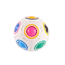 Extraordinary Childrens Rainbow Ball Rubiks Cube Toy Childrens Early Education Enlightenment Press and Grab Training Birthday Gift-12 Holes