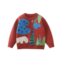 Qi Qi Xiong Boys Sweater Autumn Clothing 2023 Autumn and Winter New Childrens Warm Tops Childrens Clothing Girls Sweater Bottoming