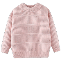 Piggy Banner Childrens Clothing 2024 Winter New Childrens Sweater Medium and Large Childrens Sweater Girls Sweater Girls Pullover Winter
