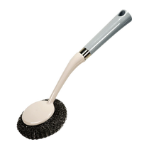 Miaoran kitchen cleaning household dishwashing pot steel ball pot brush to remove stubborn stains cleaning brush gas stove brush 1