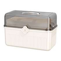 Ouniyou four-leaf herbal box household medicine box large-capacity medicine storage box transparent large medical first aid box