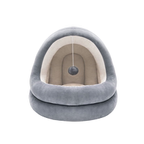 Zeze cat nest is warm in winter for cats semi-enclosed thickened cat bed universal for all seasons removable and washable winter pet nest