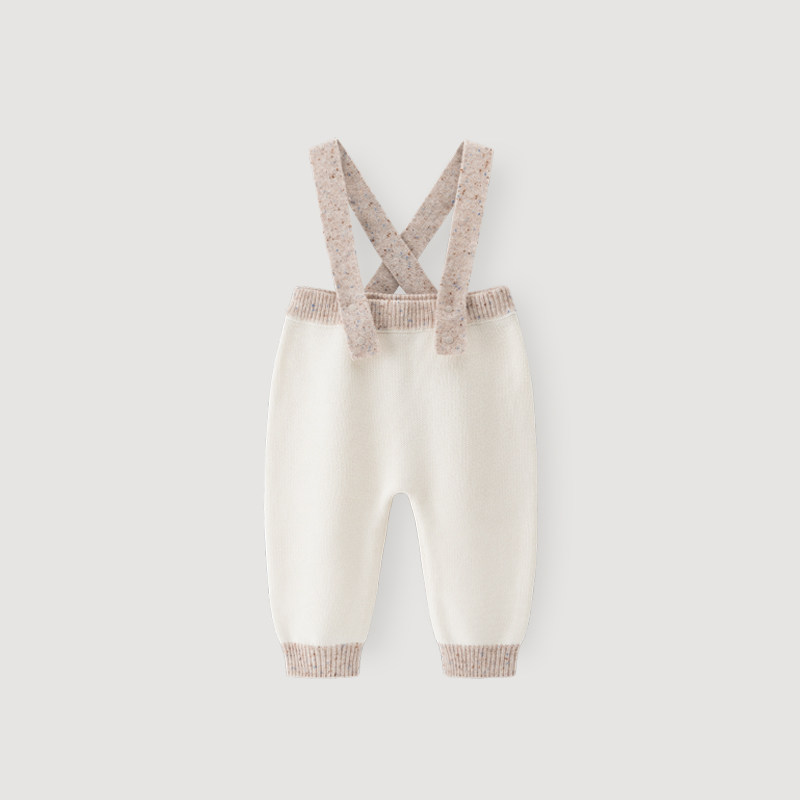 Goody Bear Baby Knitted Strap Pants Knitted Yarn Autumn/Winter Weightlifting Pants Warm Baby/Childre