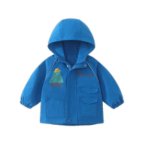 (Outdoor three-proof) Qiqi Xiong boys jacket autumn childrens jacket baby top 2023 new spring and autumn