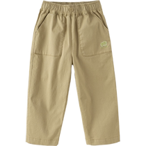 David Bella childrens nine-point pants 2024 spring new boys overalls medium and large childrens trousers straight pants