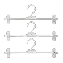 Taili Seamless trouser rack clothes hanger household drying anti-slip trouser clip skirt clip 3 pieces adjustable stacking upgraded and thickened