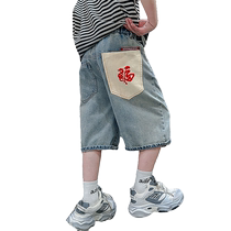 Летняя личность Иби Мальчик Джин Шортс Семь разных штанов 24 Новая модель для больших детских тонких штанов.
