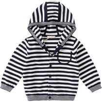 David Bella Childrens Knitted Jacket 2024 Spring and Autumn New Boys Hooded Tops Boys Childrens Clothing