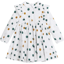The same style of Maradin childrens clothing in the mall for girls and boys long-sleeved dress 2022 autumn new style Keai lantern sleeve skirt