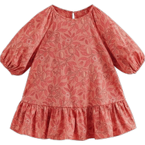 (Marc Jenny Lufu Series) 2024 Summer Girls Pomegranate A-Line Dress