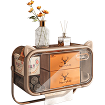 Xingyou bathroom tissue box wall-mounted punch-free tissue holder face towel storage rack roll paper toilet paper box