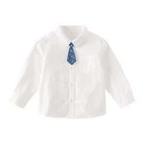 (Same style in the mall) David Bella childrens shirt boys preppy shirt boys 2024 spring clothing for older children