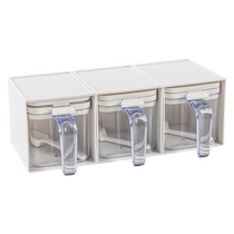 Japanese House Story kitchen seasoning box wall-mounted punch-free storage household MSG seasoning jar combination set